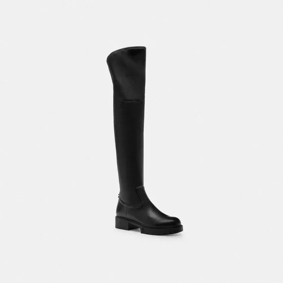 NWT Coach Lisa Boot - Black Over-the-Knee Boot - Picture 3 of 15